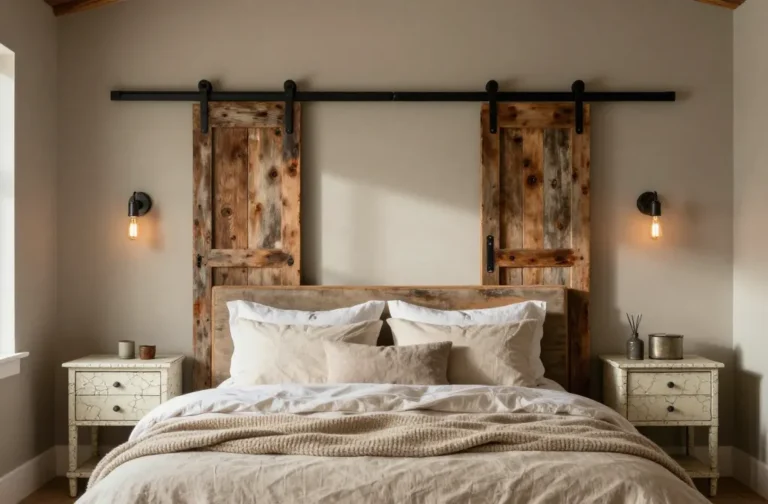 12 Rustic Farmhouse Bedroom Ideas with Statement Headboards That Wow