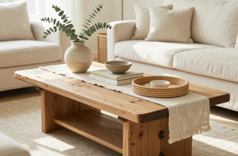 Viral 10 Farmhouse Coffee Table Decor Ideas with a Rustic Touch