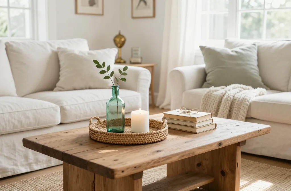 Steal-Worthy 12 Cheap Farmhouse Coffee Table Decor Ideas That Look Expensive