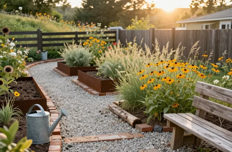 Lazy Yard Glow-Up 13 Rustic Garden Ideas That Cut Down Yard Work Big Time