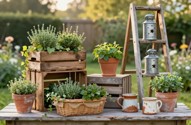 12 Rustic Garden Ideas Using Stuff You Already Have at Home Today