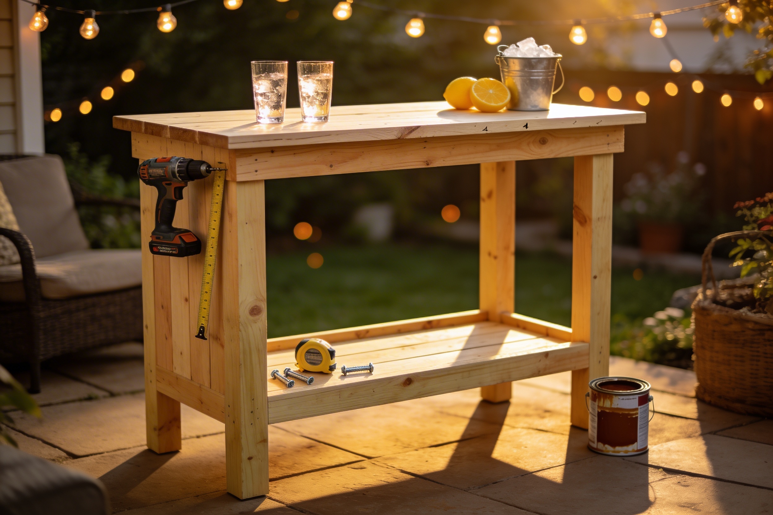 How to Make a Diy Outdoor Bar for Less Than $100 Fast