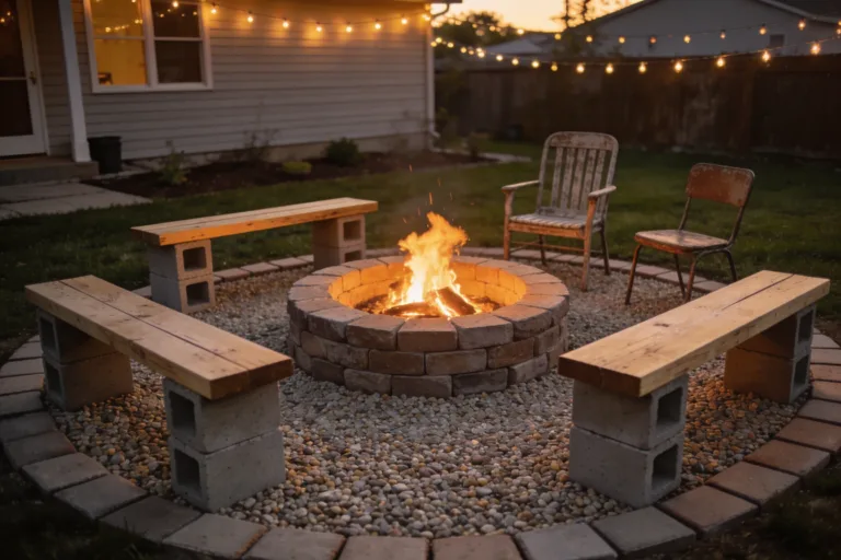 How to Build a Diy Fire Pit Seating Area for Under $120 Tonight